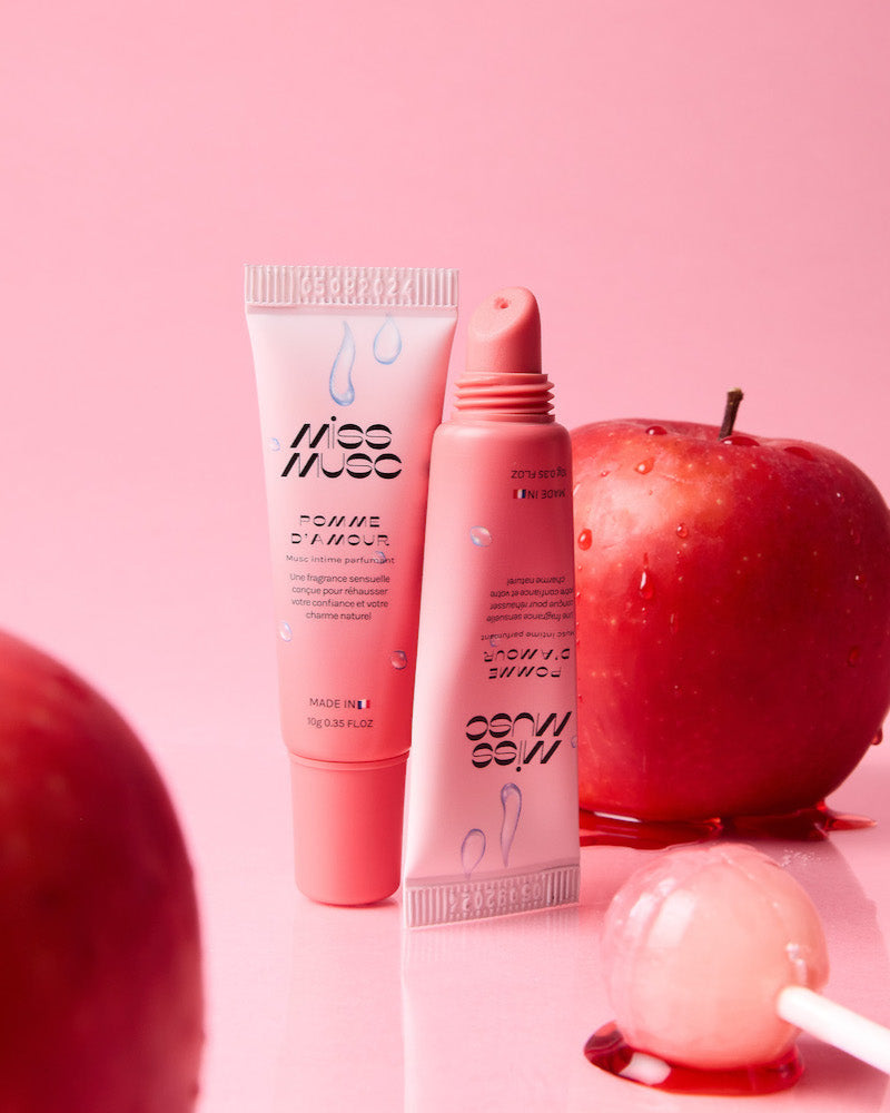 Embout gloss Musc Tahara Intime Pomme d'Amour, fusion parfaite entre fraîcheur fruitée et douceur caramélisée